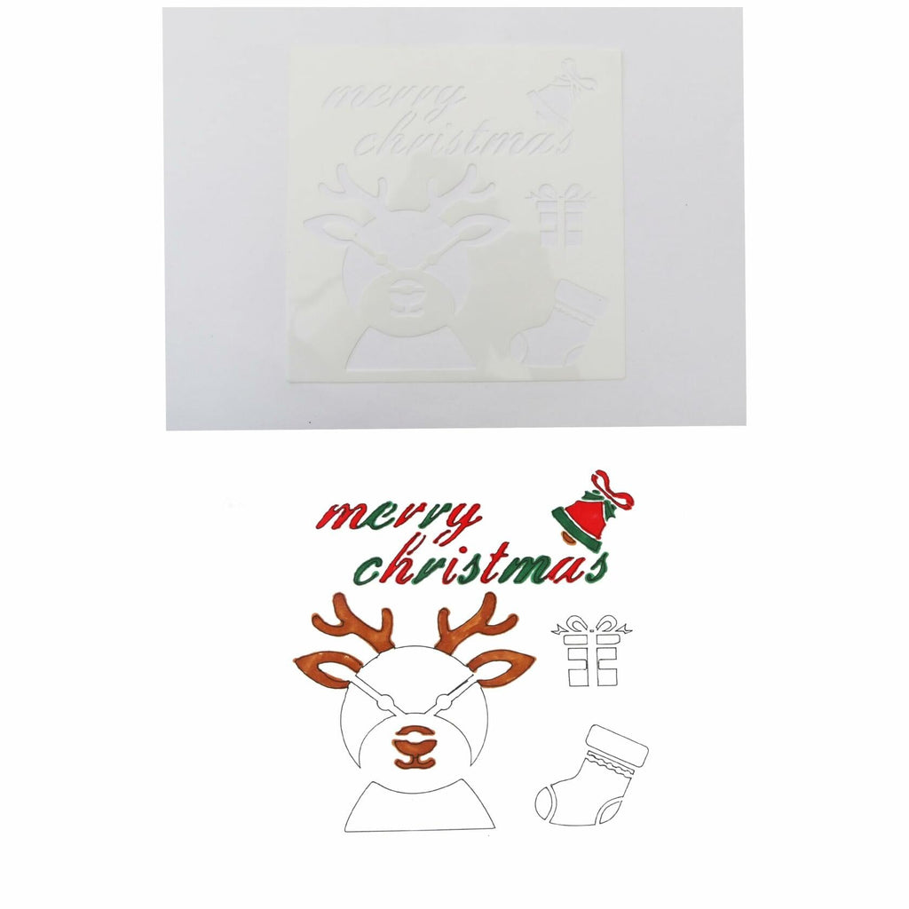 YuBoBo 16-Piece Reusable Christmas Drawing Stencils 5.9x5.9 Inch
