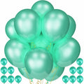 QIKOOLAA Pearl Green 12in Latex Balloons 120 Pack Green Christmas Party