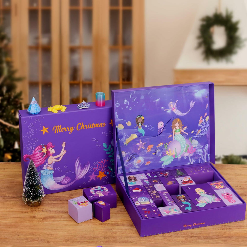 VENUSFIT Advent Calendar 2025 Girls 24 Days Christmas Mermaid Gift Box