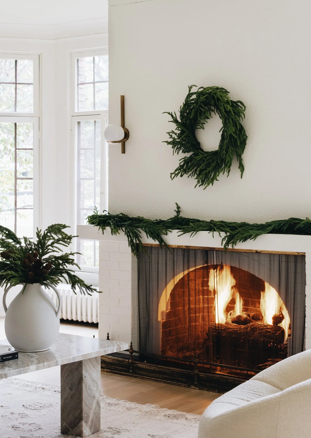 30'' Real Touch Norfolk Pine Christmas Wreath