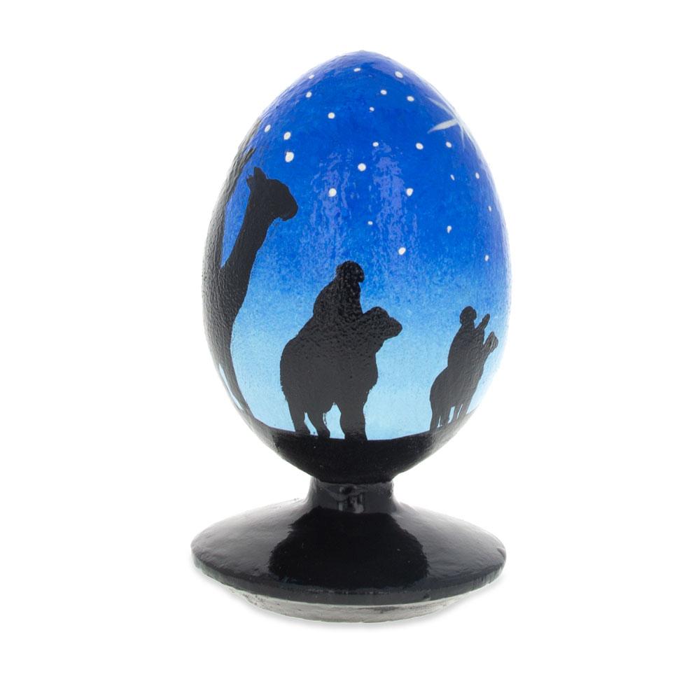 Wise Men Walking Under Star of Bethlehem Nativity Wooden Christmas Ornament