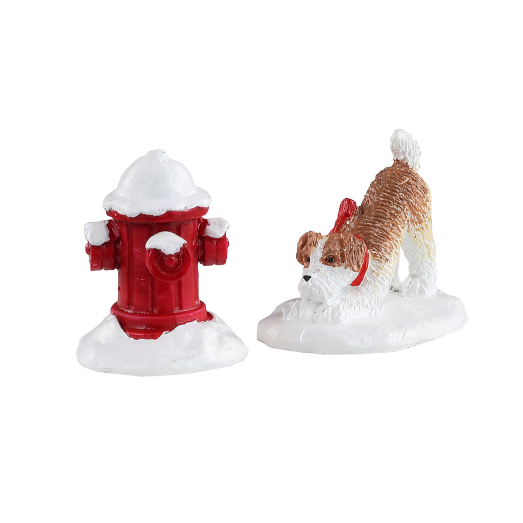 Snowy Fire Hydrant - 2 Piece Set
