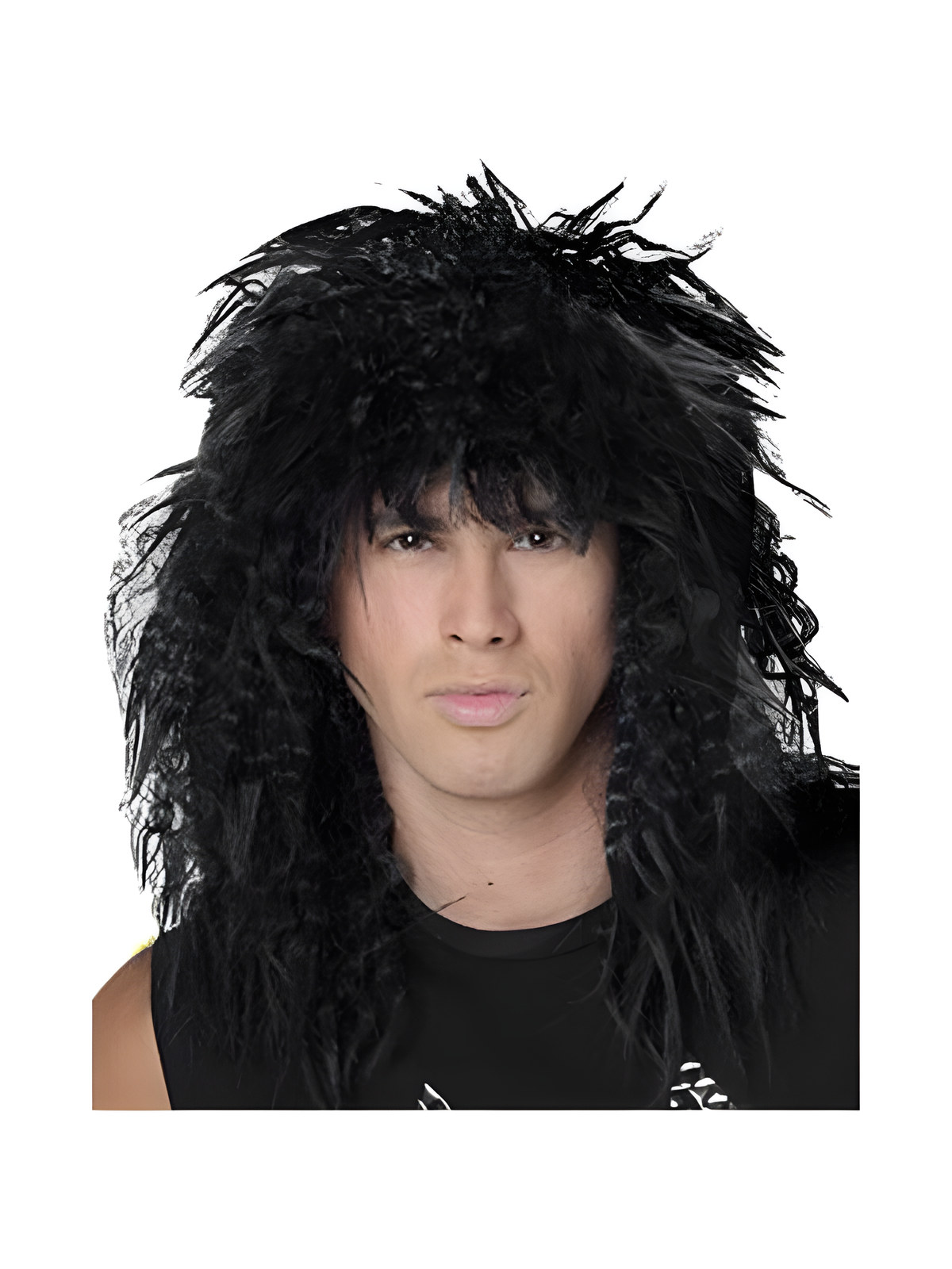 Black 80's Hair Band Wig