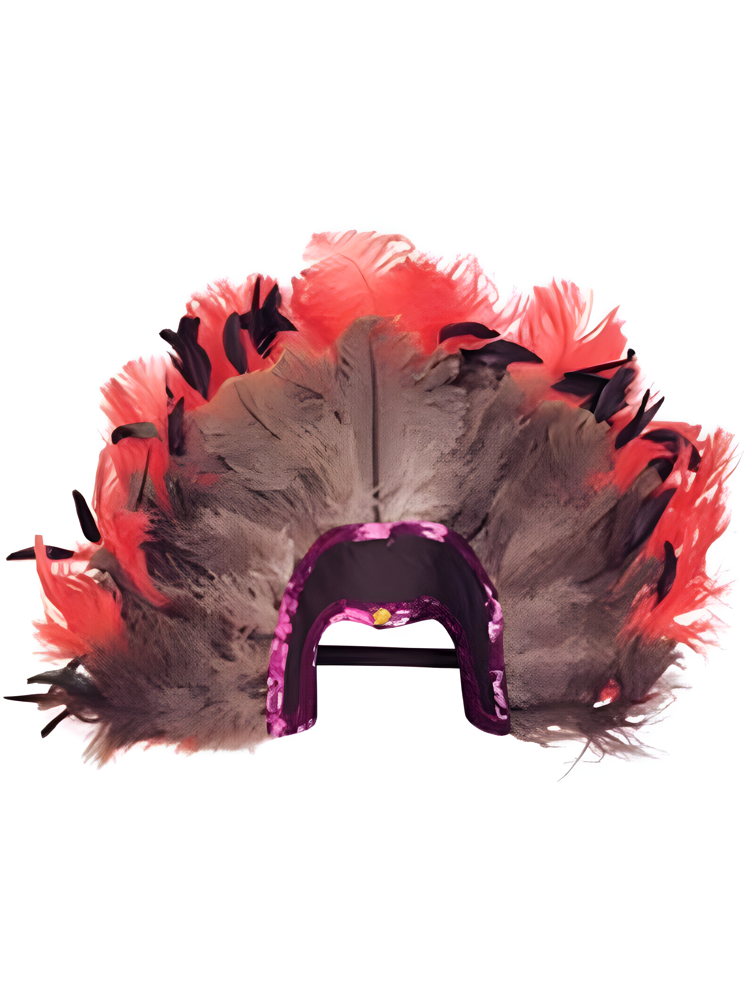 Adult Red & Black Feather Headpiece