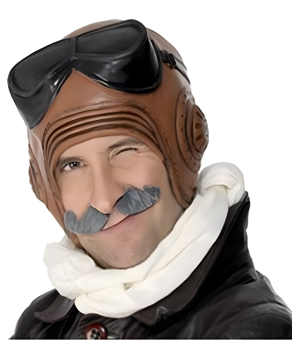 Adult Latex Vintage Fighter Pilot Costume Hat