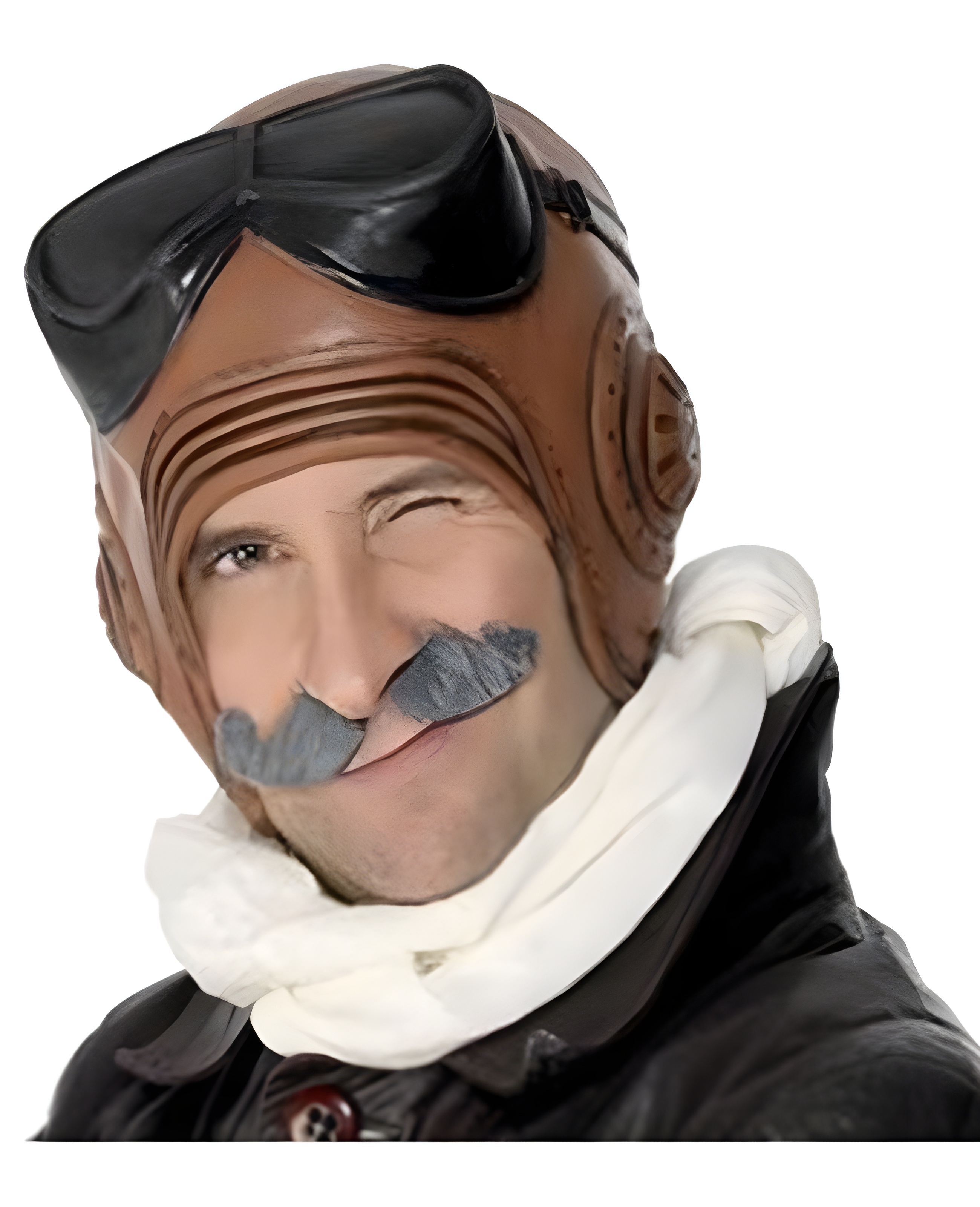 Adult Latex Vintage Fighter Pilot Costume Hat