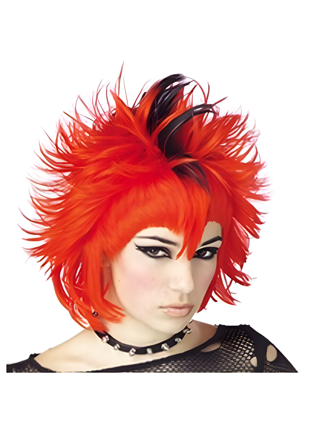 Women's Red & Black Mohawk Wig