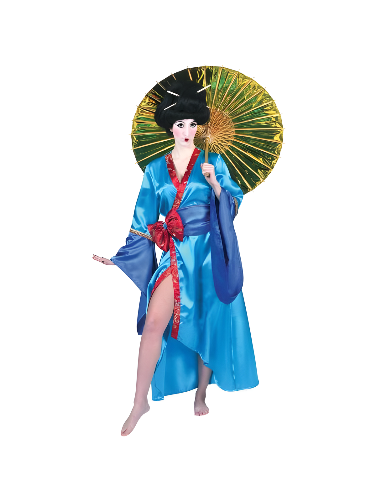Woman's Blue Kimono Robe Costume