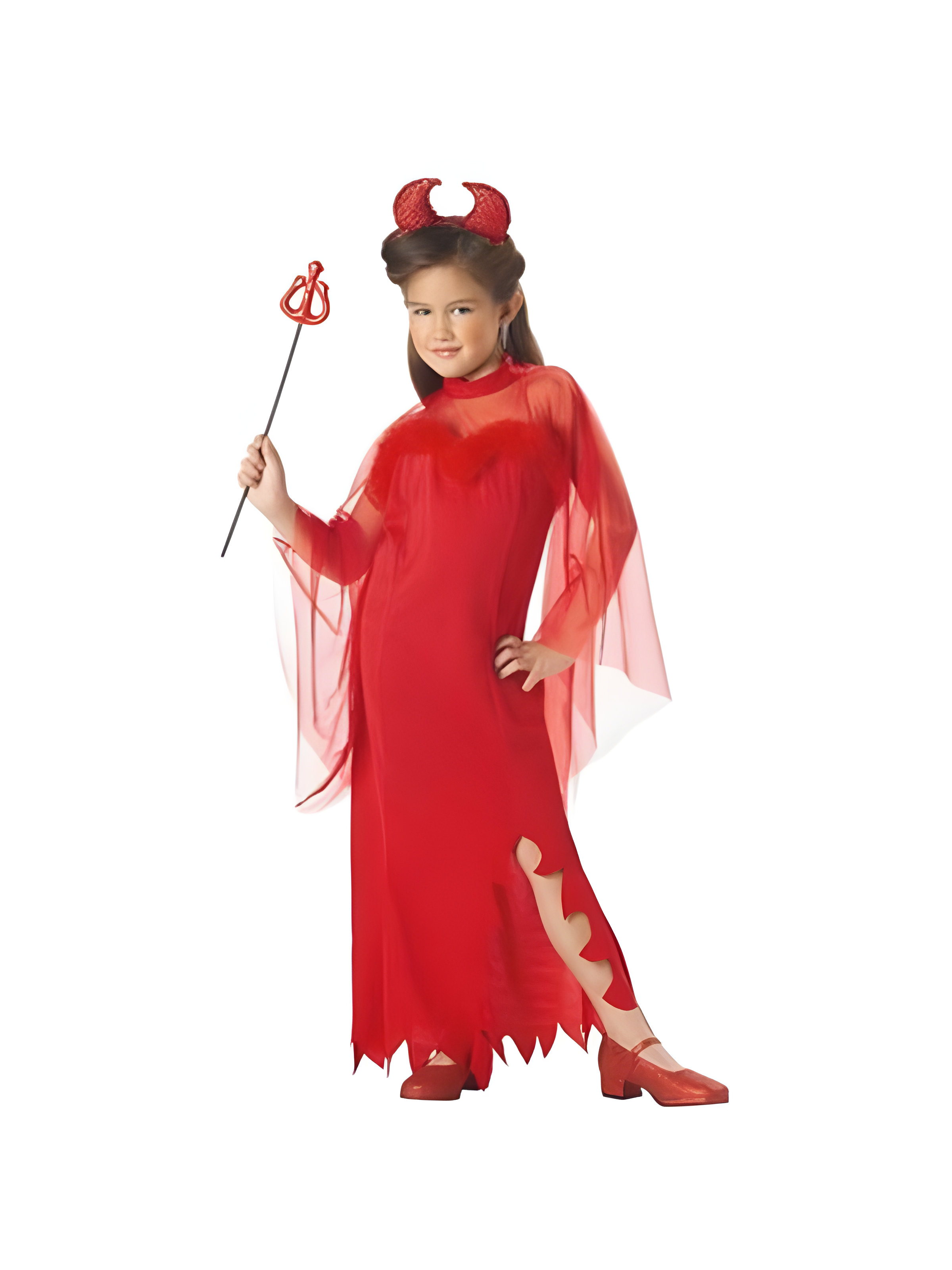 Child's Sheer Devil Girl Costume