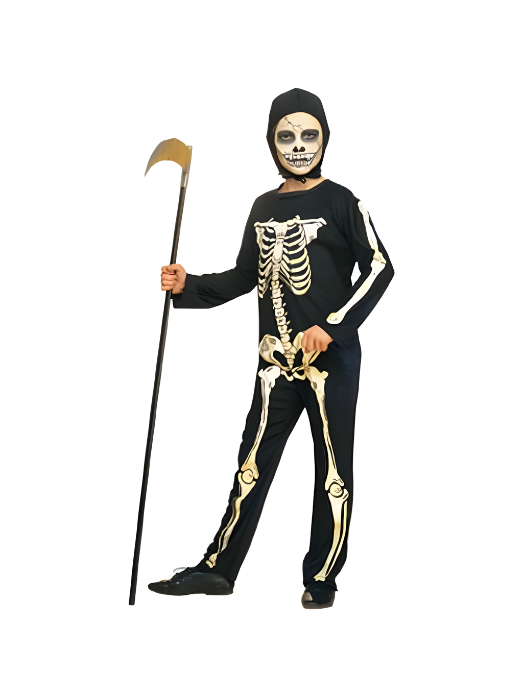 Child's Skeleton Costume w/ Hood