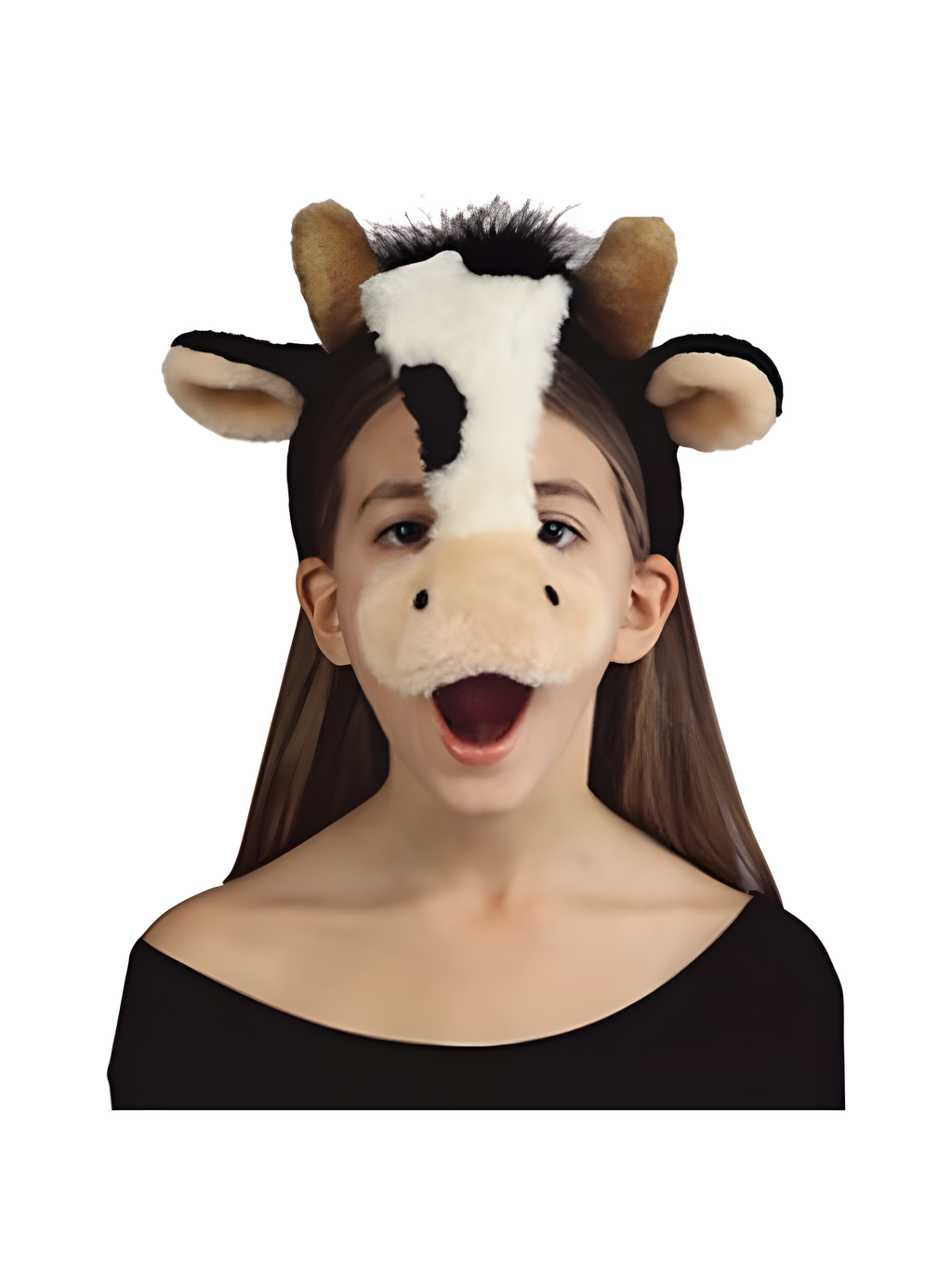 Child's Cow Plush Animal Headpiece