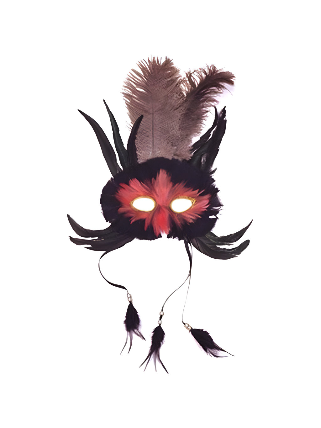 Adult Deluxe Feather Cat Eye Mask