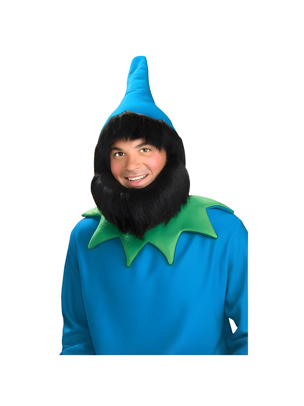 Adult Blue Elf Hat With Black Beard