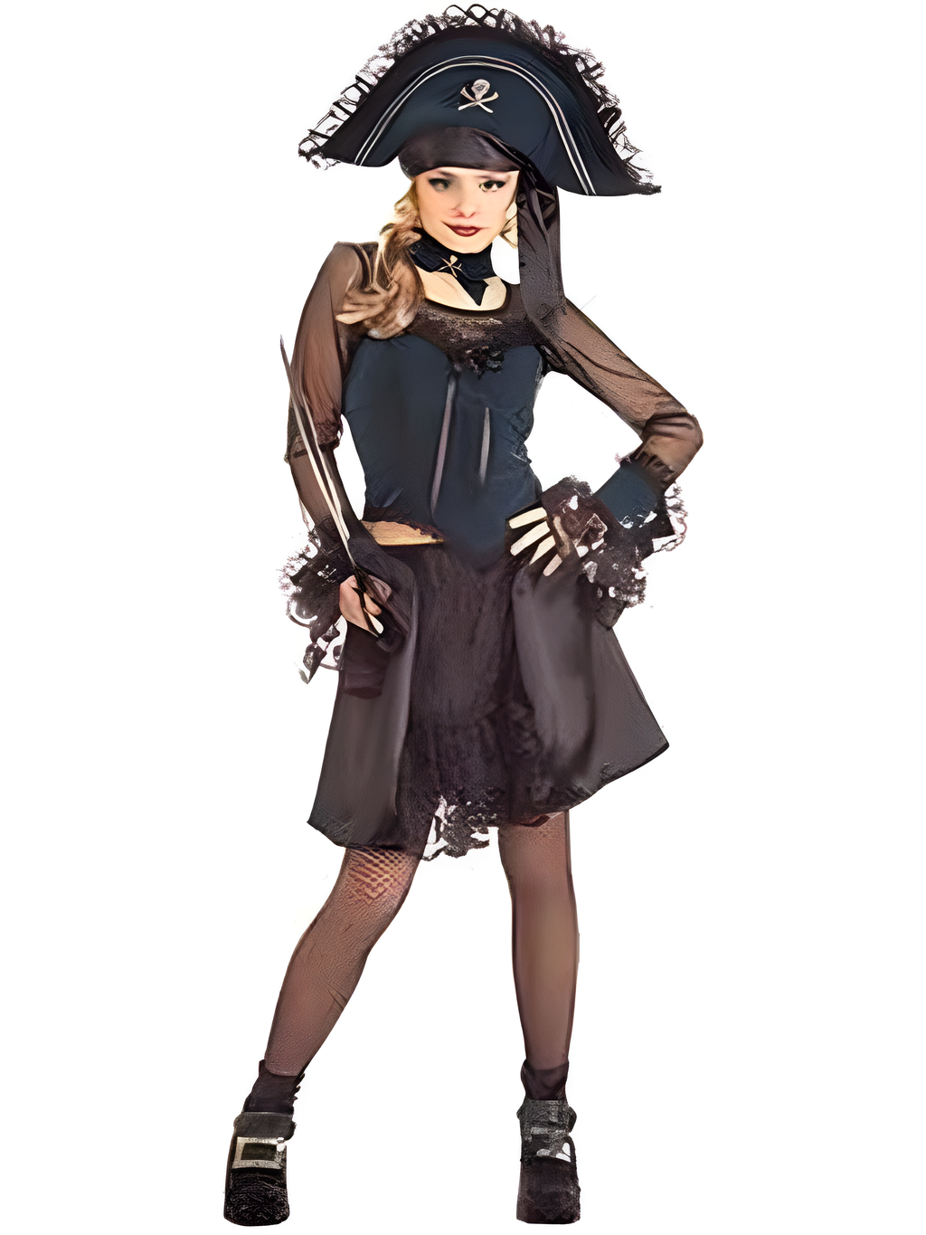 Women's Dark Pirate Princess Halloween Costume (Junior Sizes)