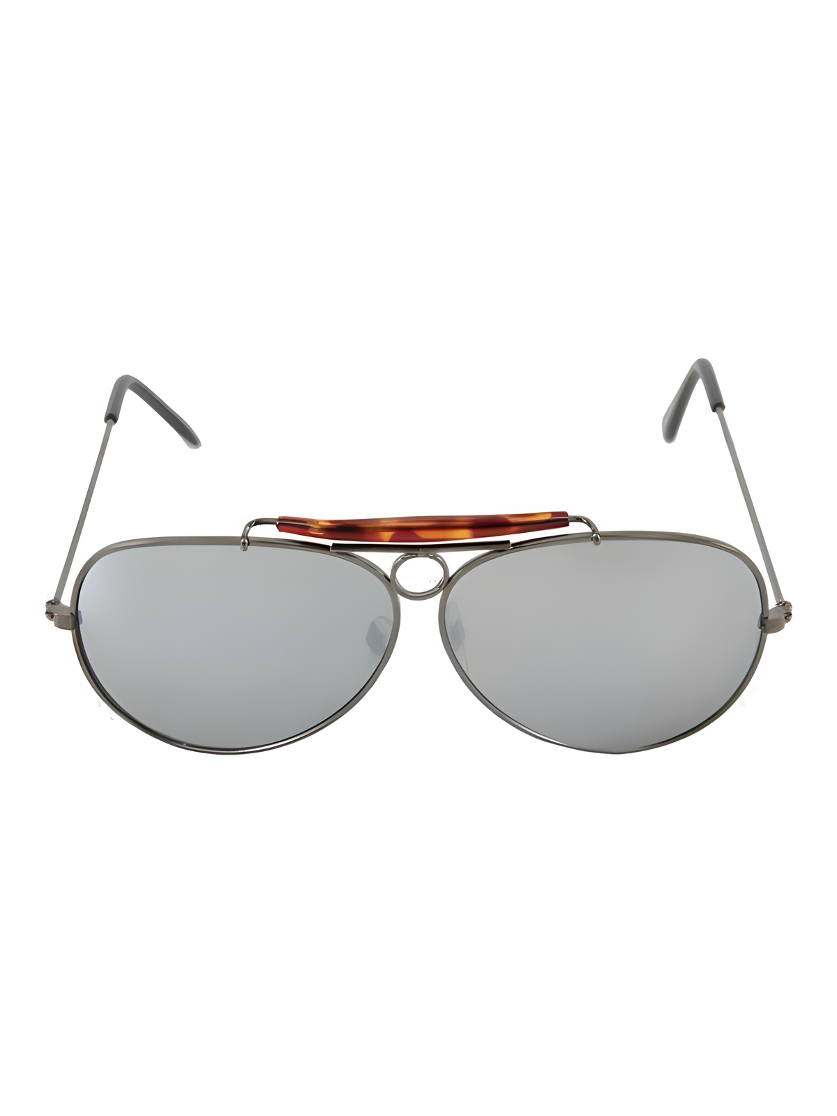 Aviator Sunglasses: Silver w/Metal Smoke Lens