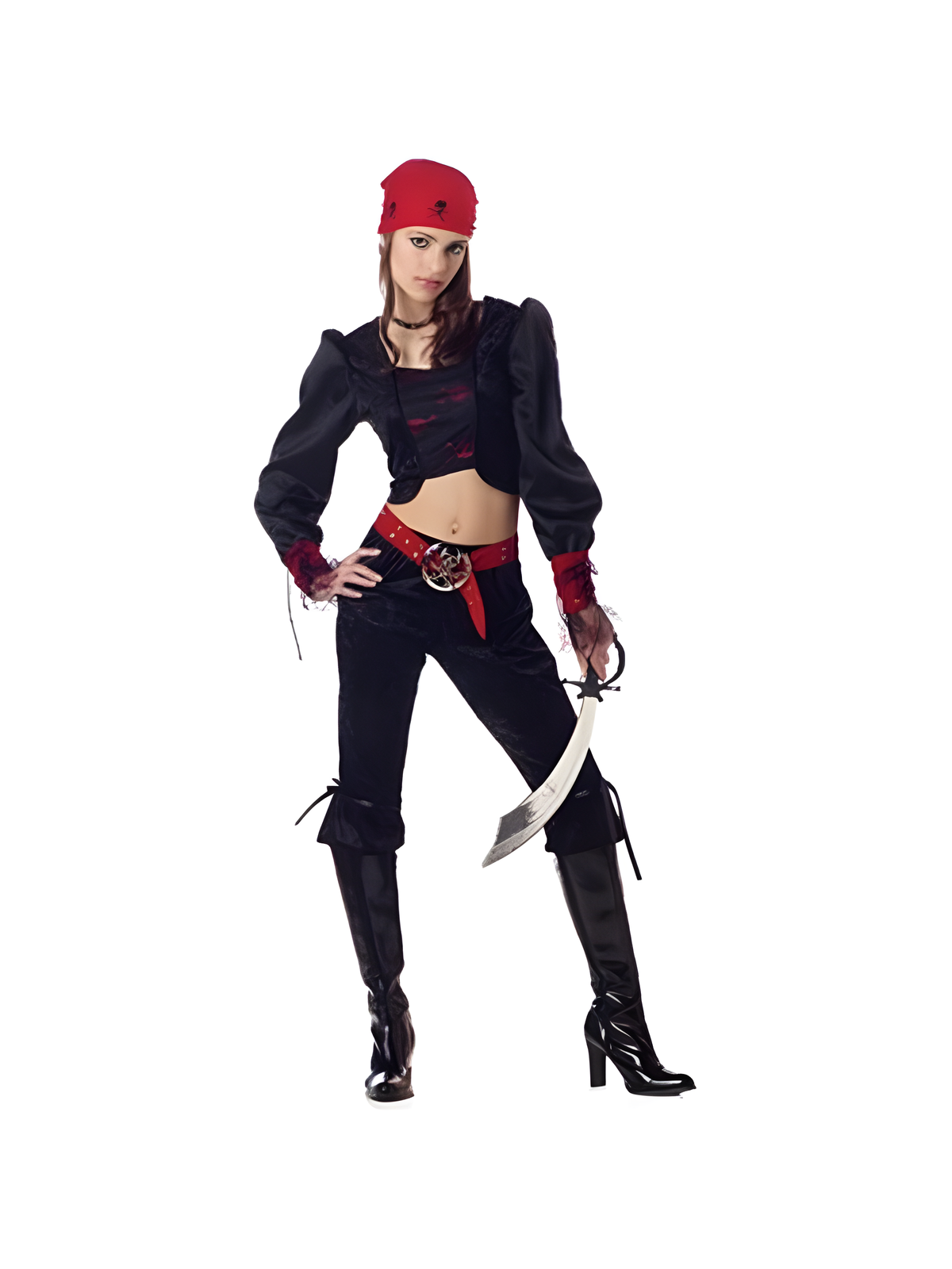 Women's Gothic Pirate Halloween Costume (Junior Sizes)