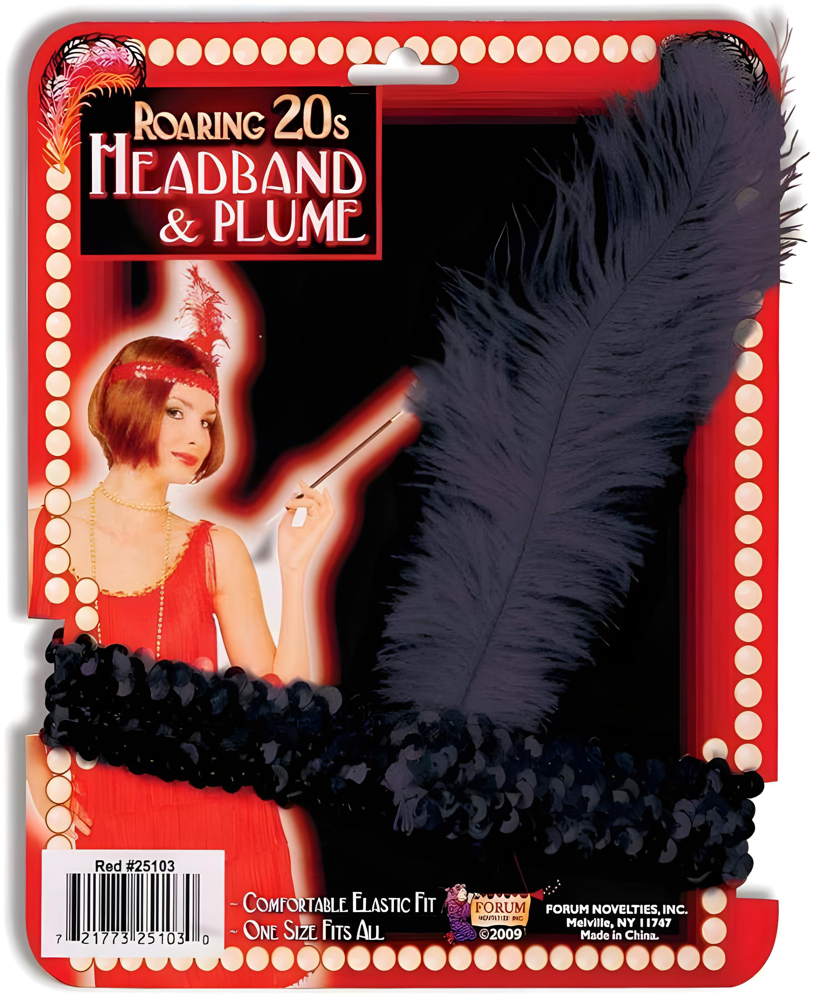 Forum Novelties Black Sequin Flapper Headband