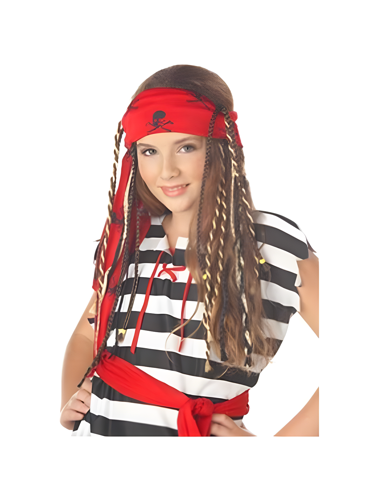 Childs Buccaneer Pirate Wig With Braids