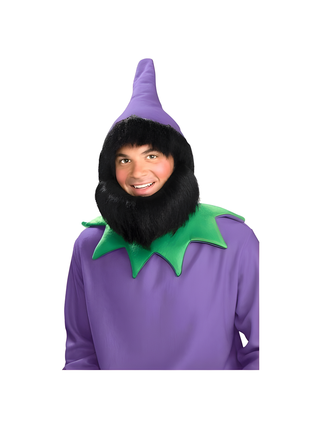 Adult Purple Elf Hat And Beard Set