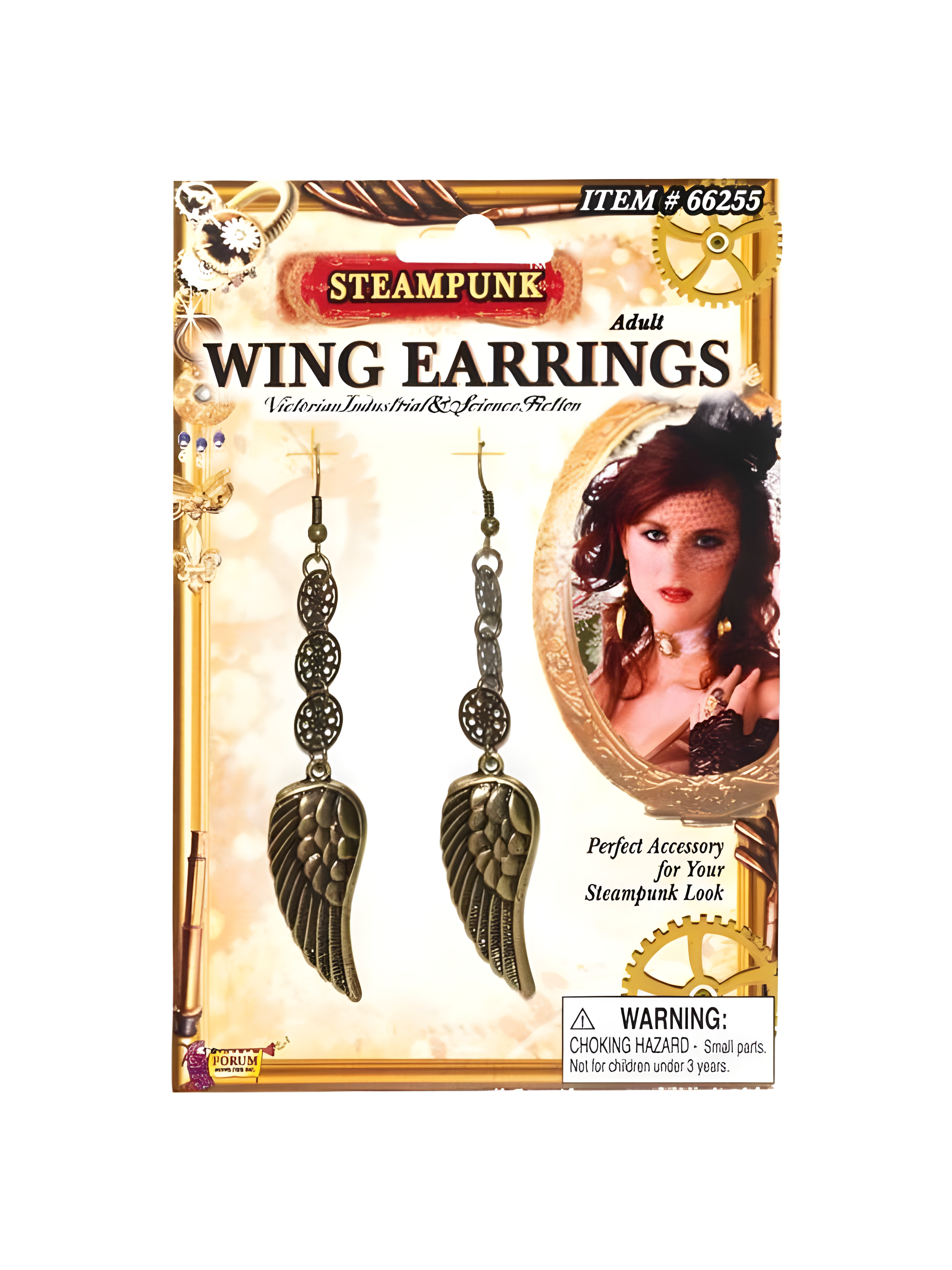 Adult Steampunk Wing Earrings