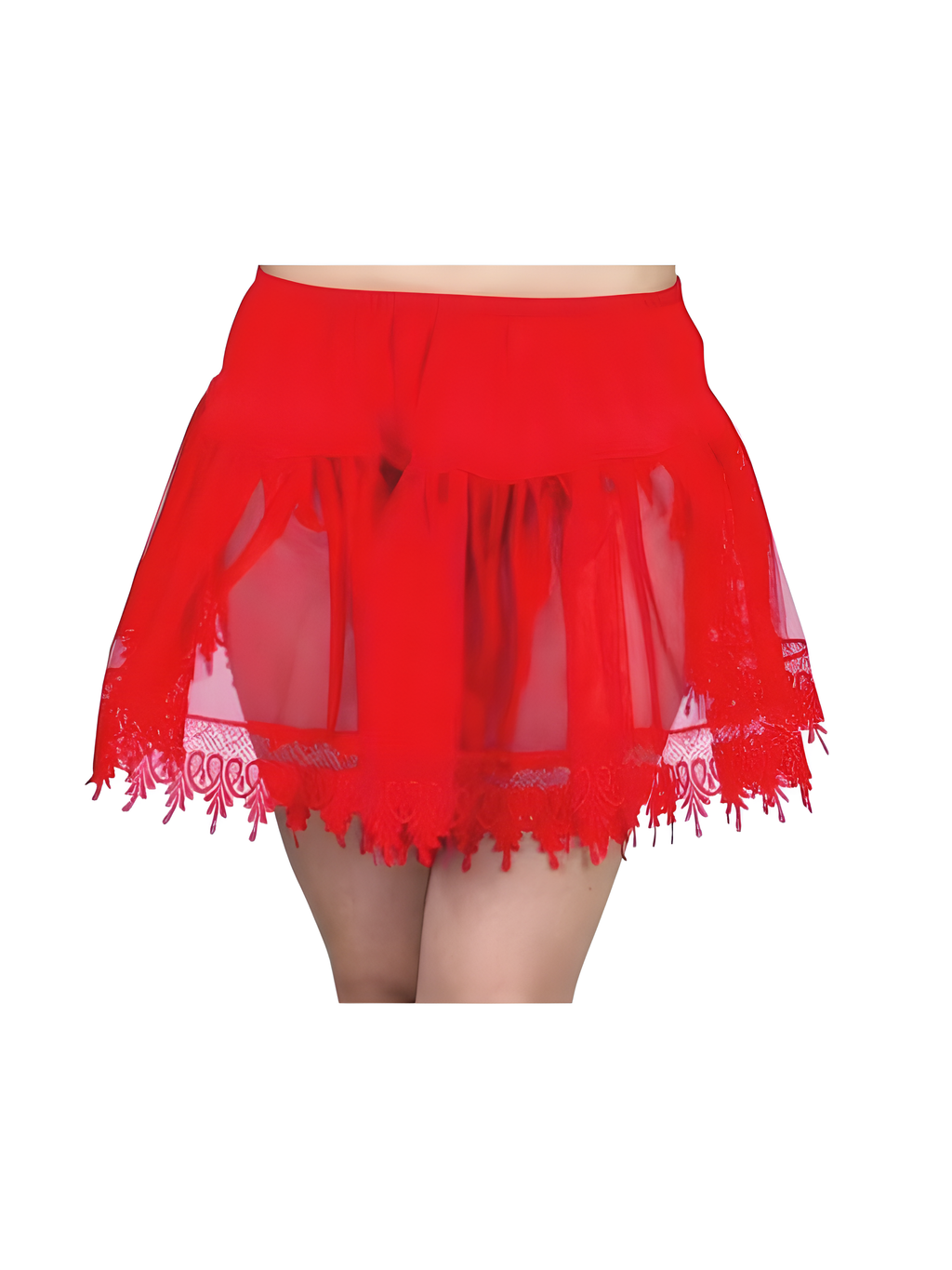 Adult Red Teardrop Lace Petticoat