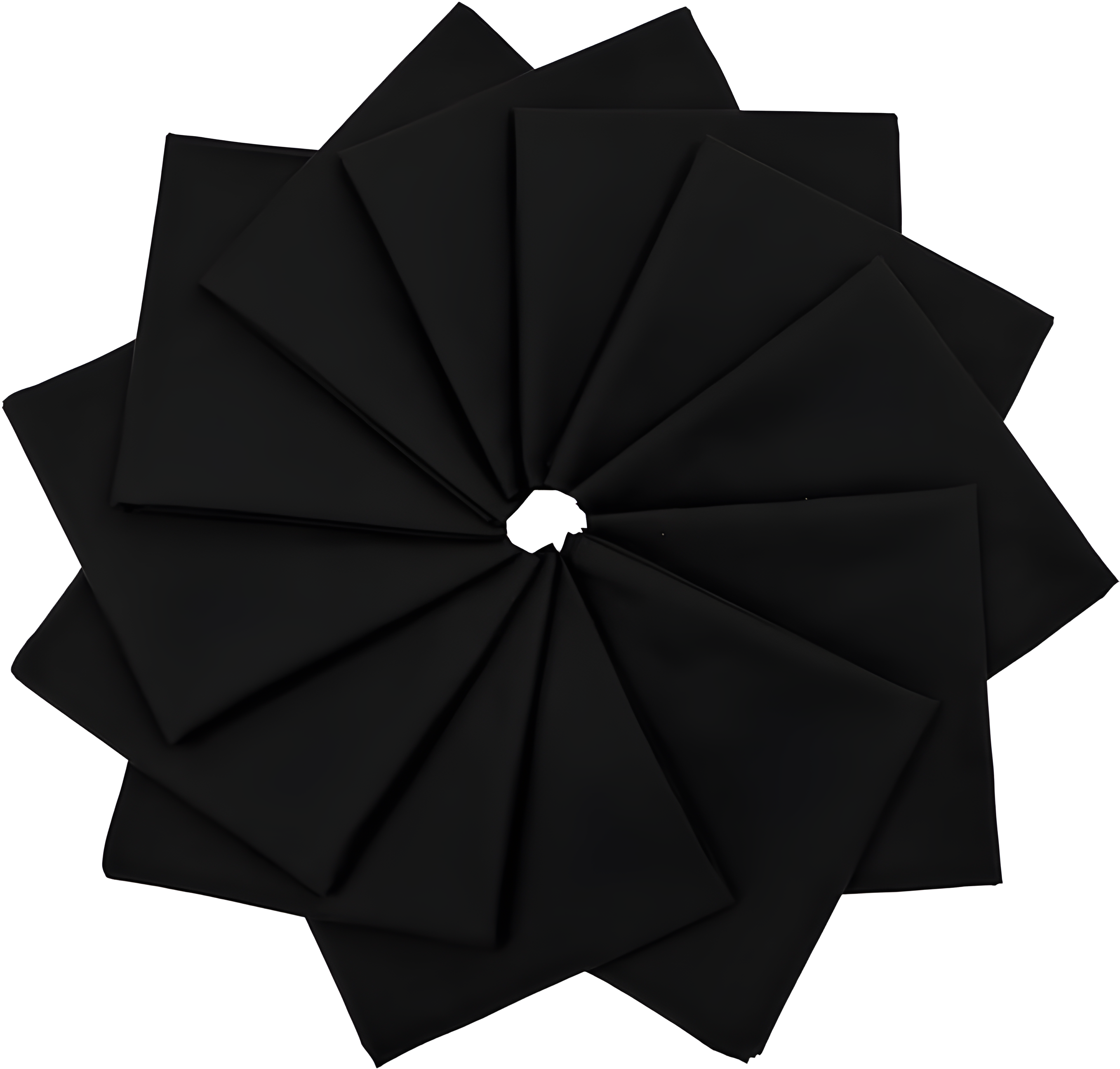 Solid Black Cotton Bandannas for Men and Women