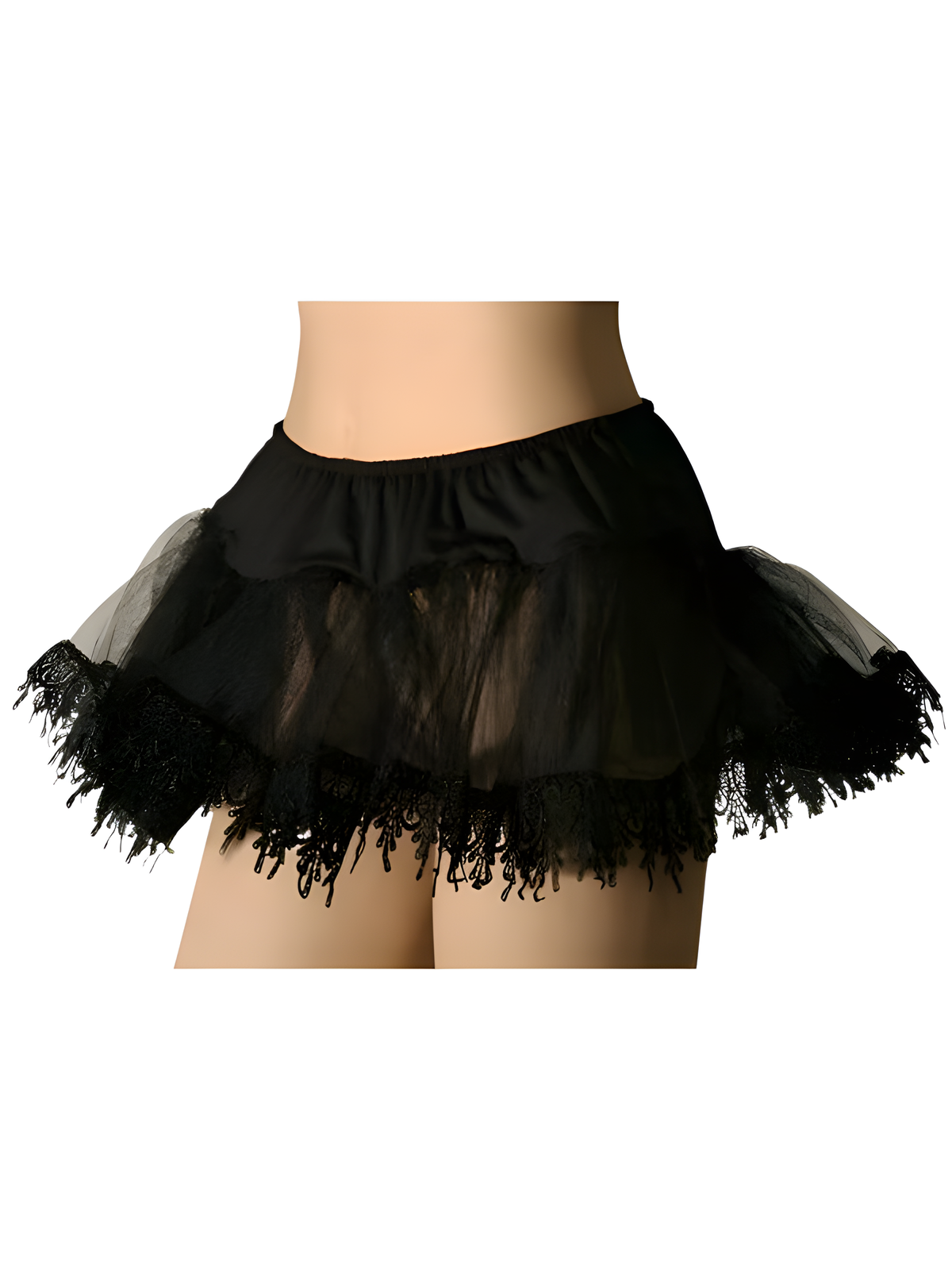 Adult Black Teardrop Lace Petticoat
