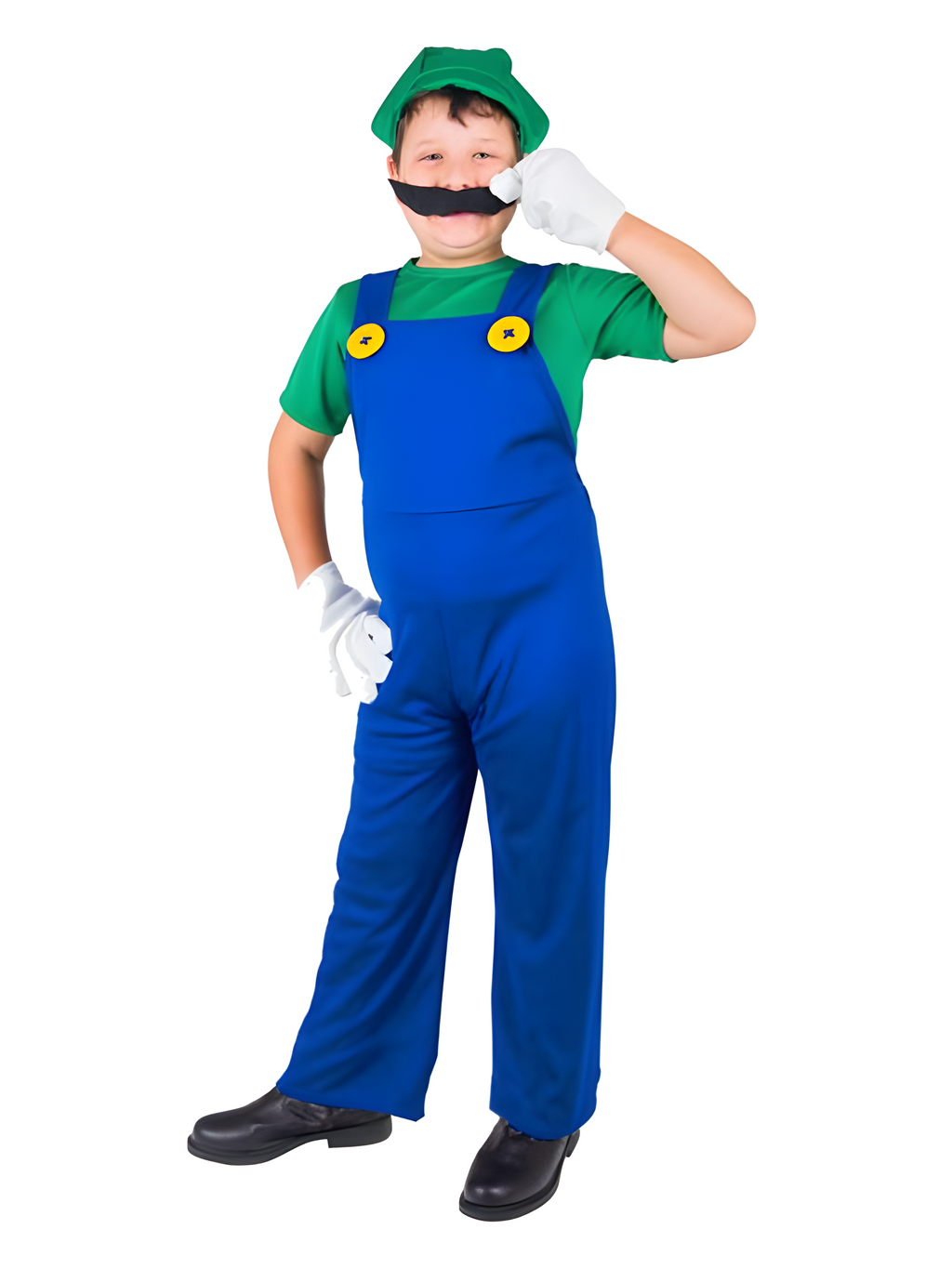 Funny, Green Retro Plumber Brother Costume, Halloween