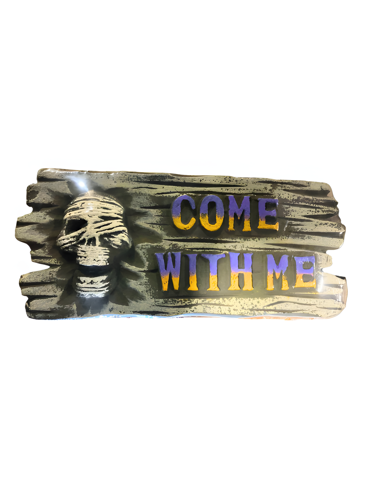 Mummy Skull Halloween Sign