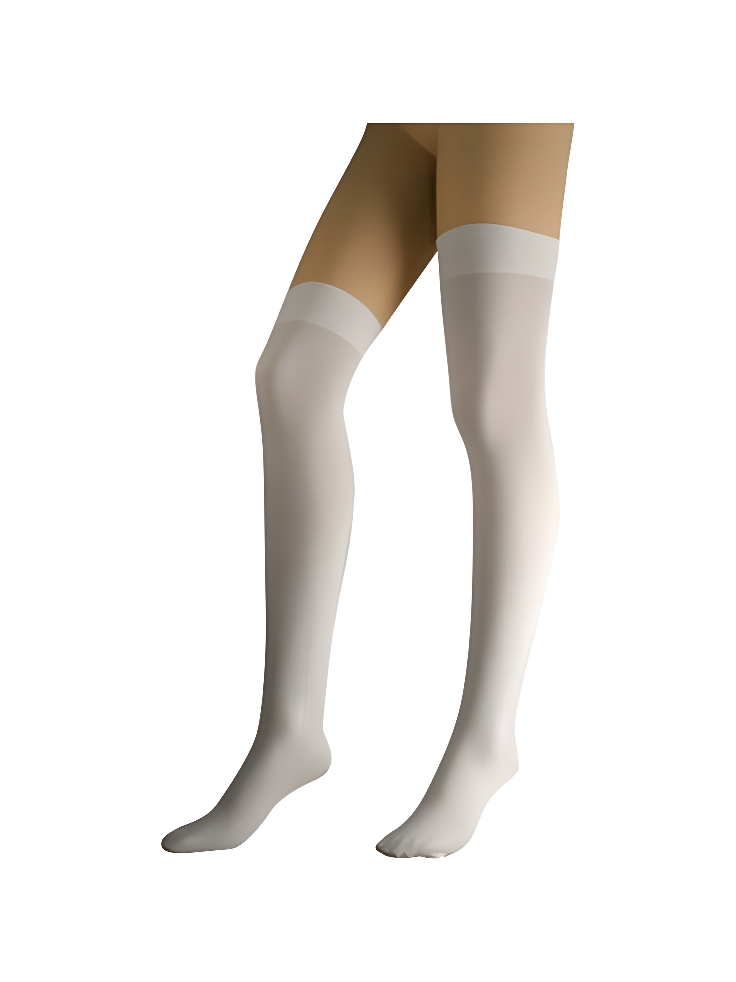 Adult White Thigh High Stockings