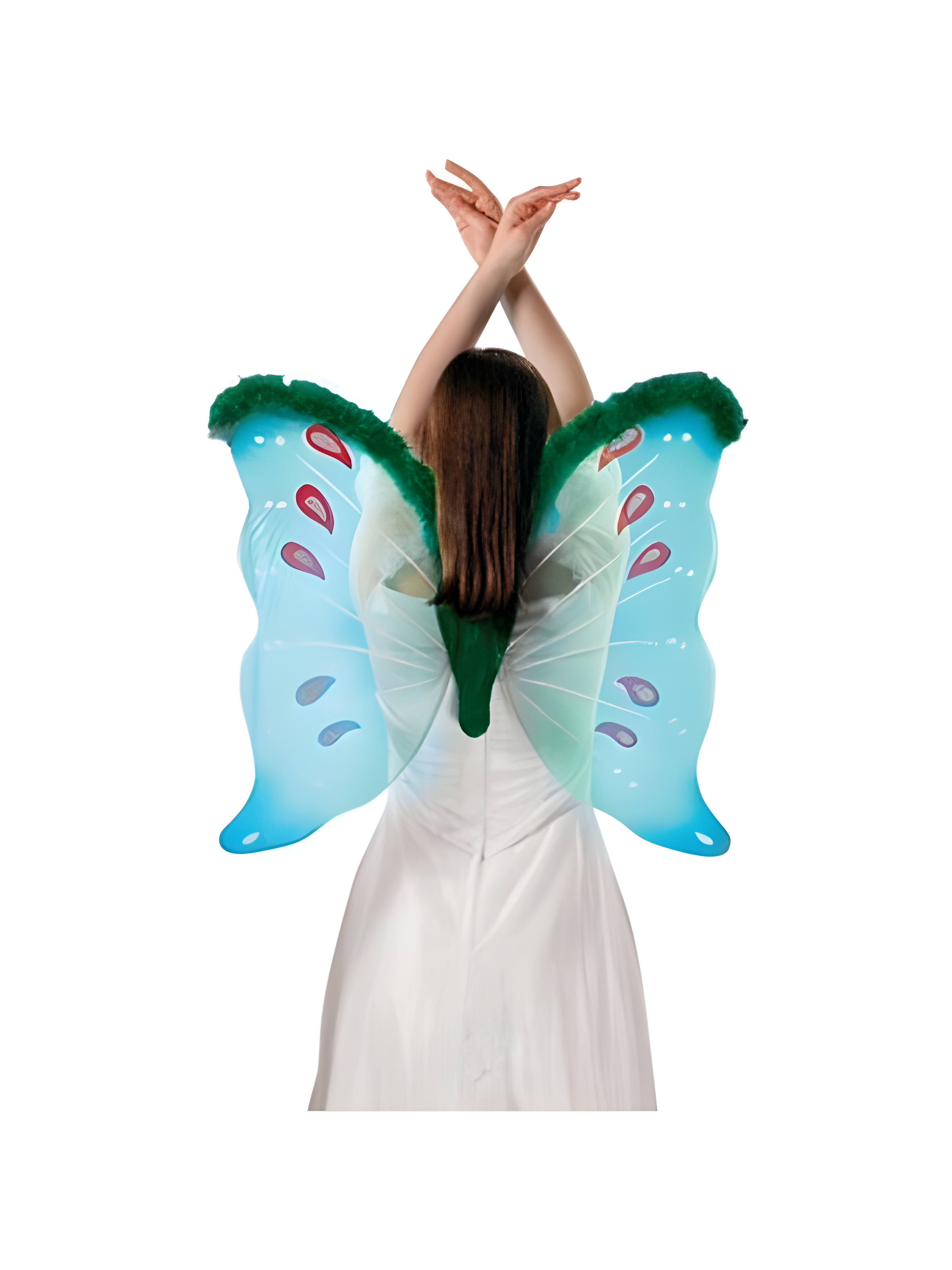 Adult Green Marabou Costume Wings