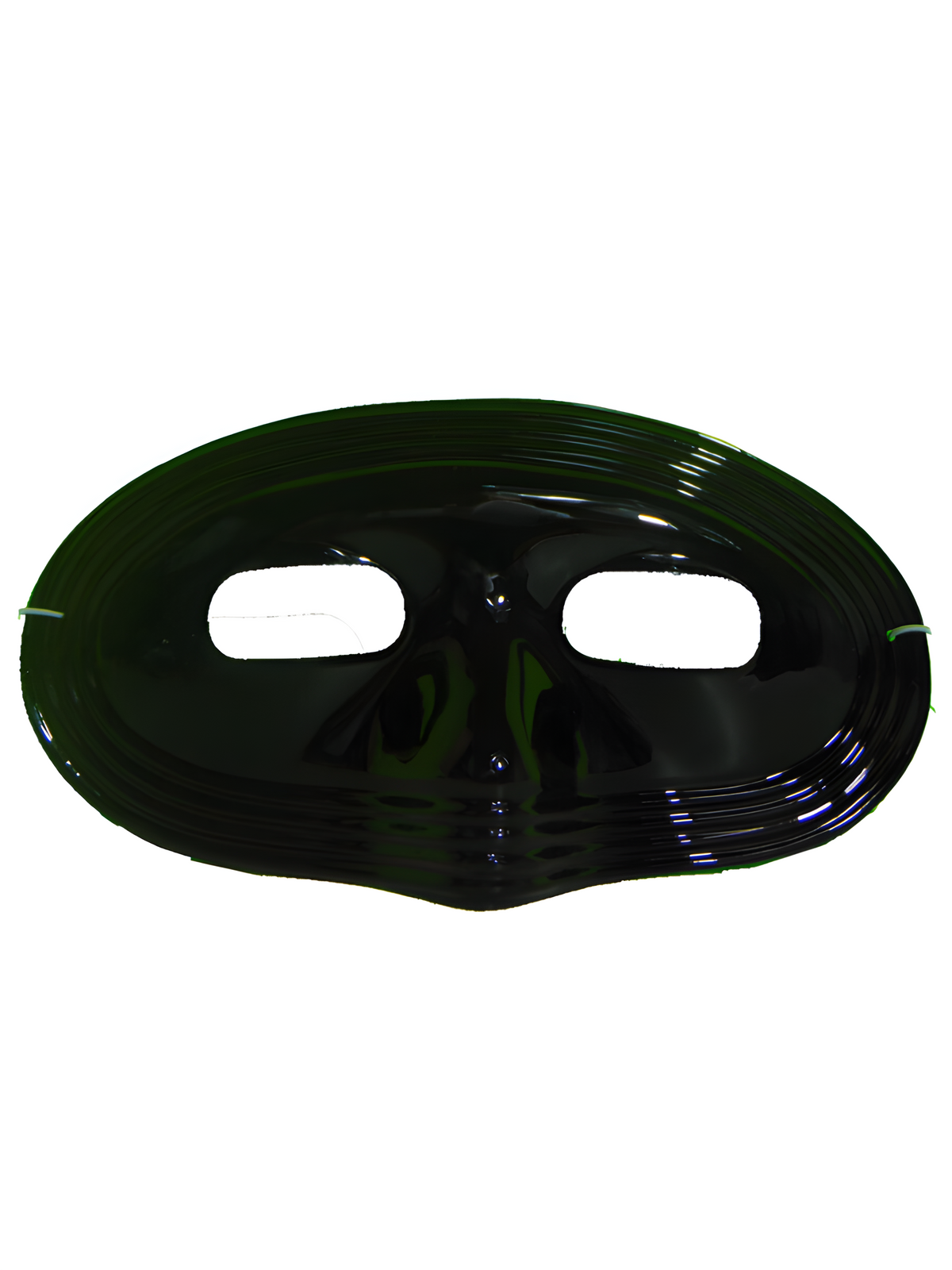 Black Metallic Domino Venetian Eye Masks - 6 Pack