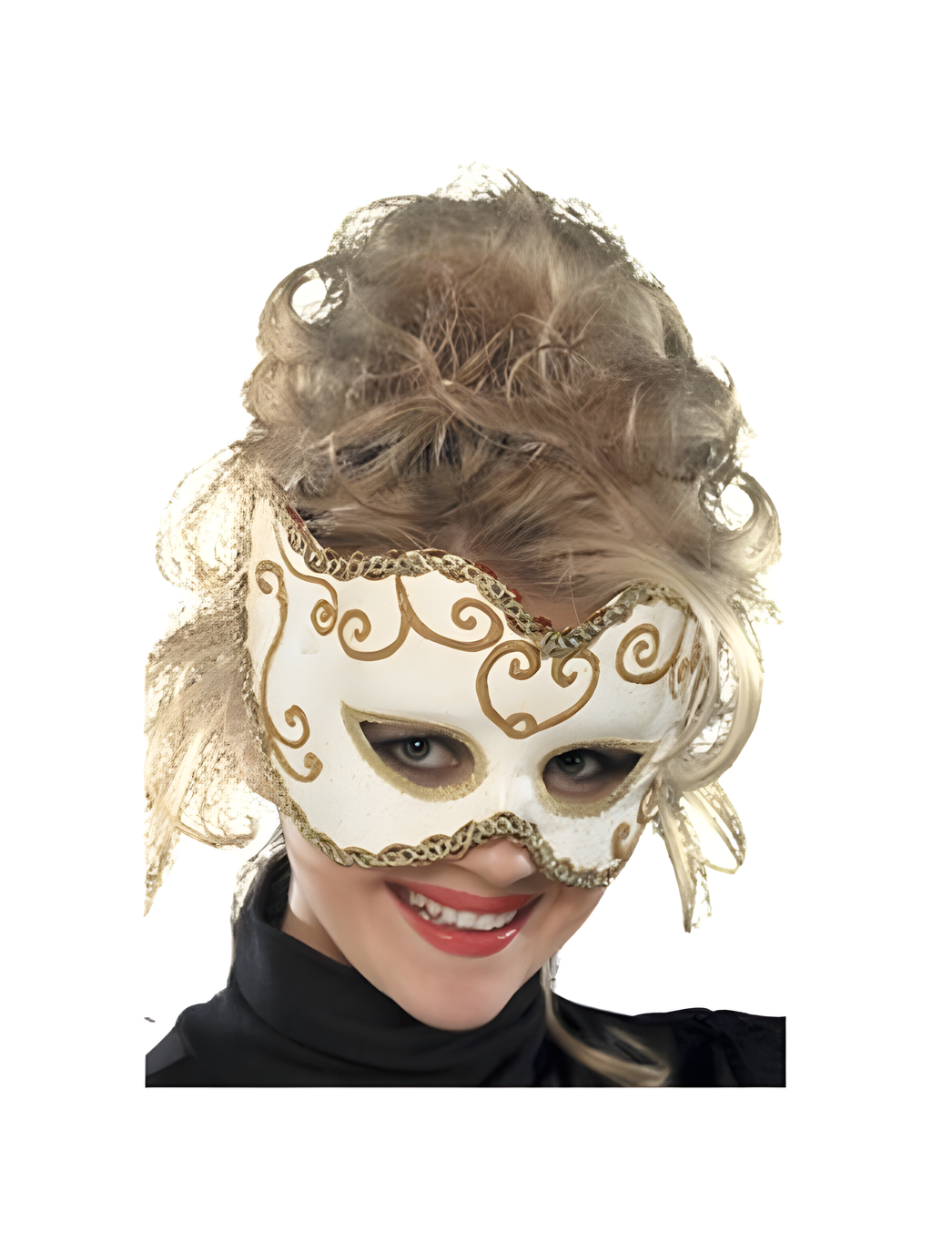 White Baroque Venetian Eyemask