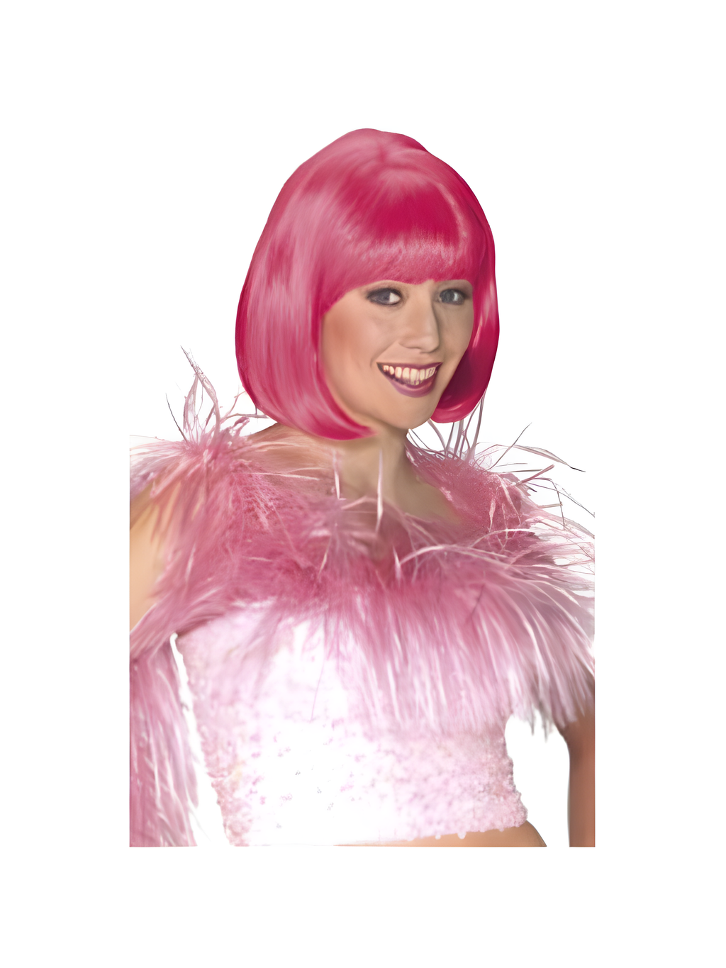 Adult Pink Short Bob Wig
