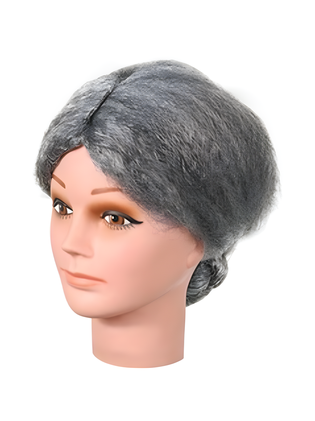 Old Lady Grey Bun Wig