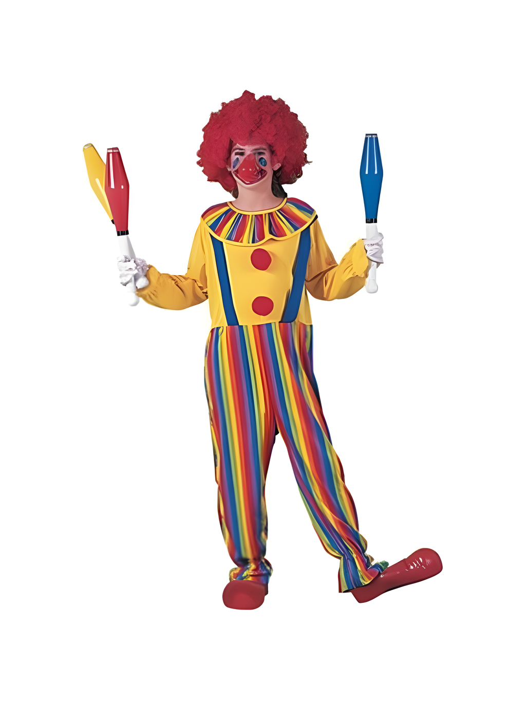 Childs Rainbow Clown Costume