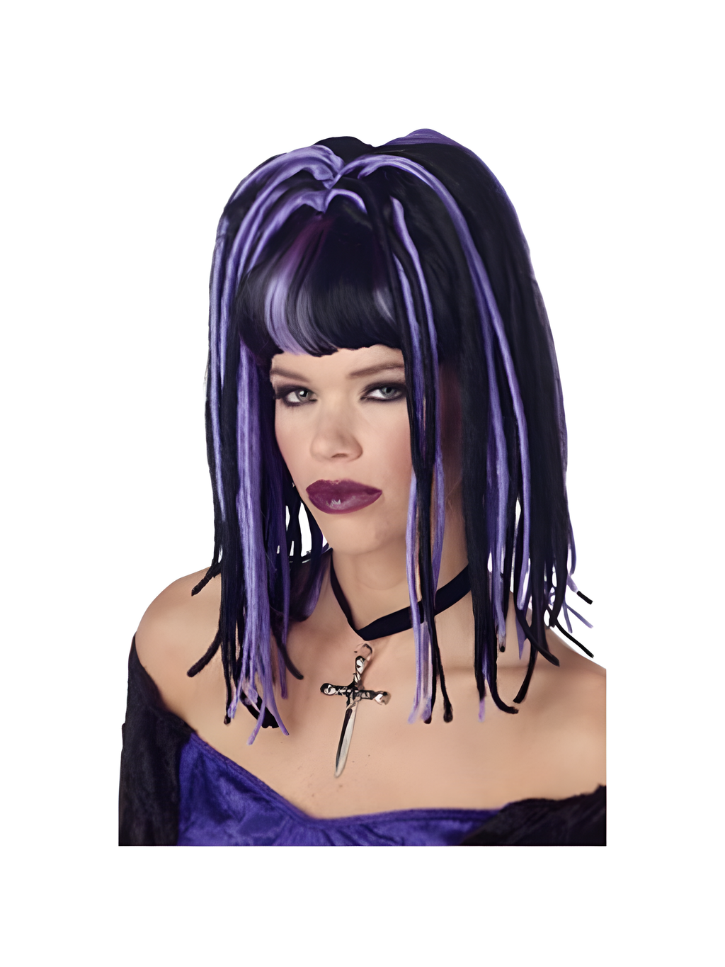 Black & Purple Demonika Wig