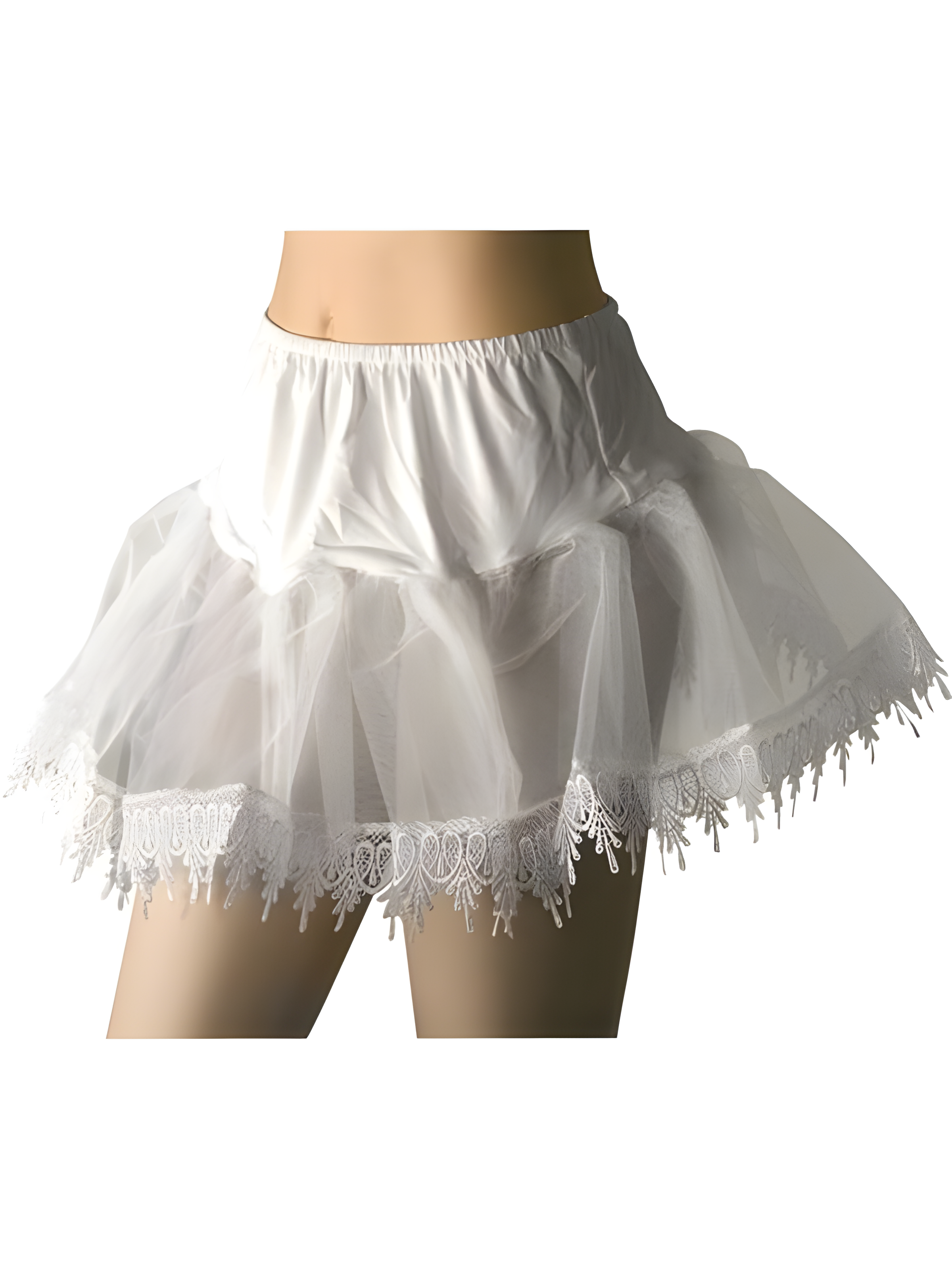Adult White Teardrop Lace Petticoat