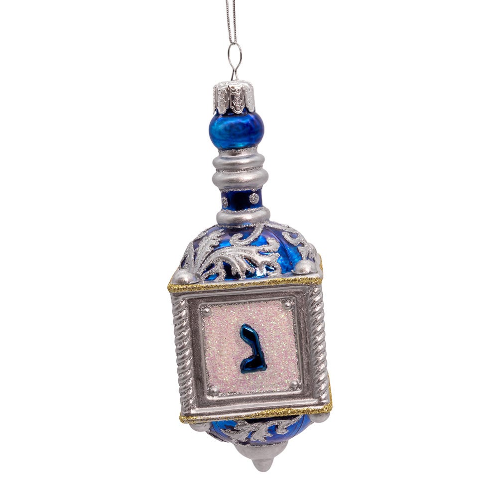 Noble Gems Glass Dreidel Ornament