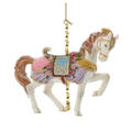 Resin Carousel Ornament - White Show Horse