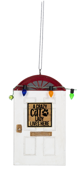 Front Door Ornament - Crazy Cat Lady