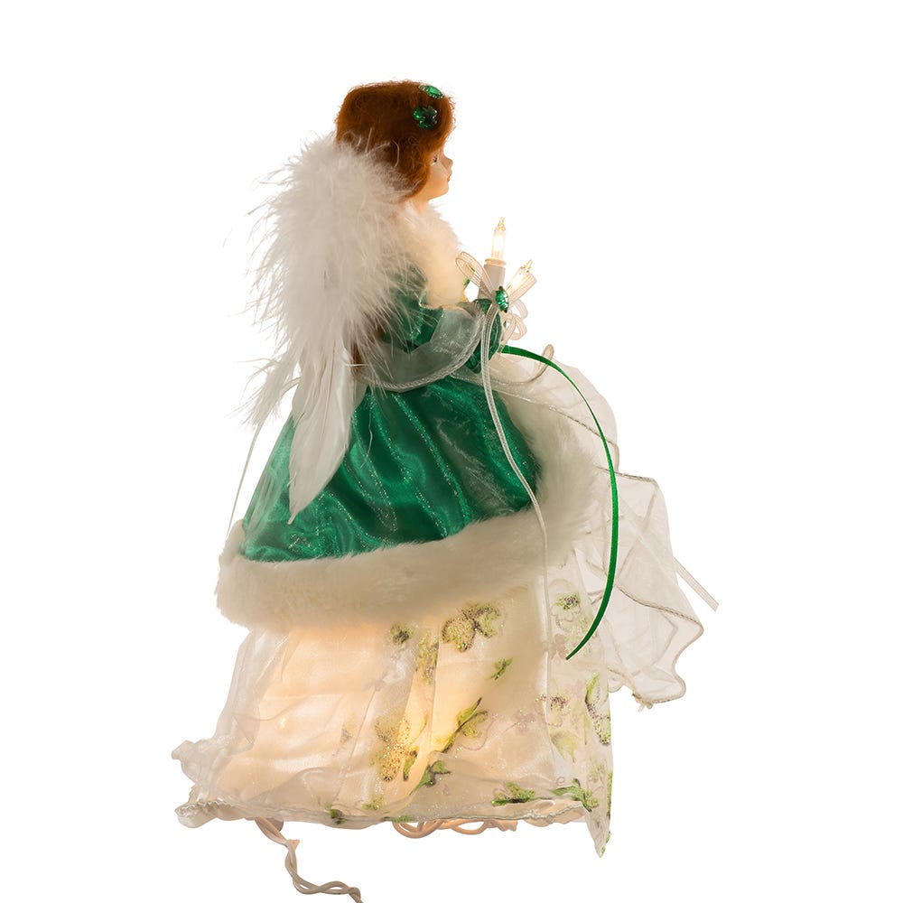 Irish Angel Lighted Treetop - 12 Inch