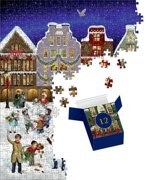 Winter Evening In the Town - Jigsaw Puzzle Advent Calendar