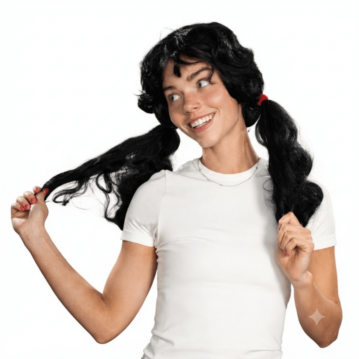 Penny Girl with Long Ponytails Halloween Cosplay Costume Wig