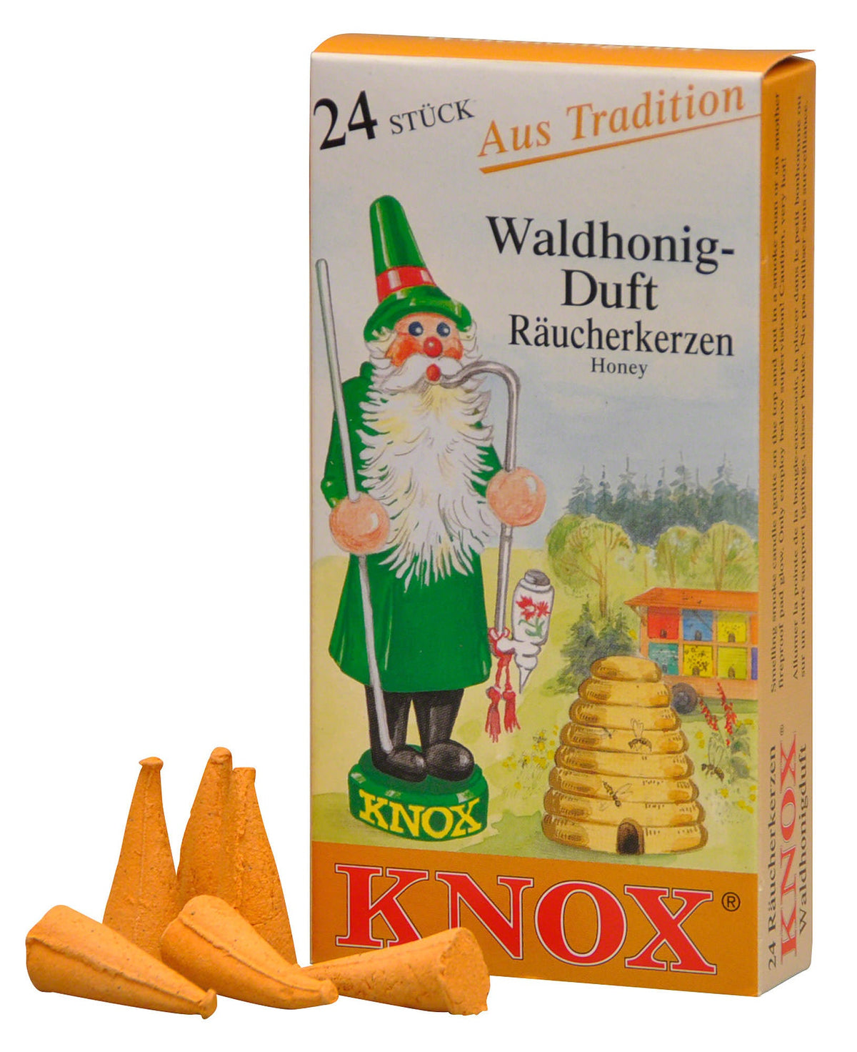 Knox German Scented Incense Cones (Pack Of 24) - Honey