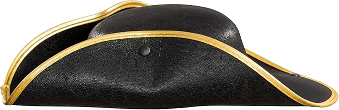 Pirate Hat Tricorn Faux Leather Colonial Renaissance Halloween Cosplay Costume Hat