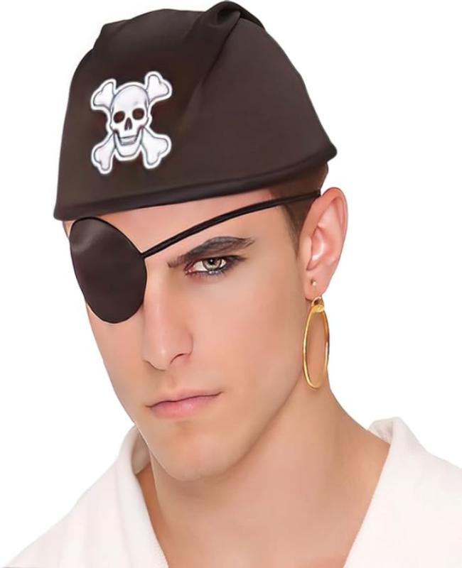 Pirate Eye Patch & Earring Set