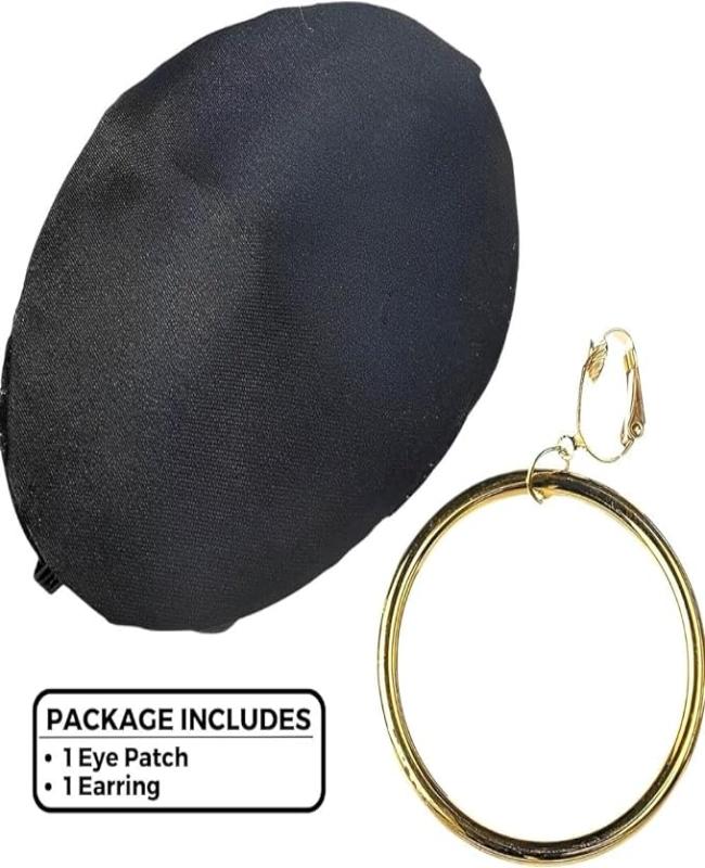 Pirate Eye Patch & Earring Set
