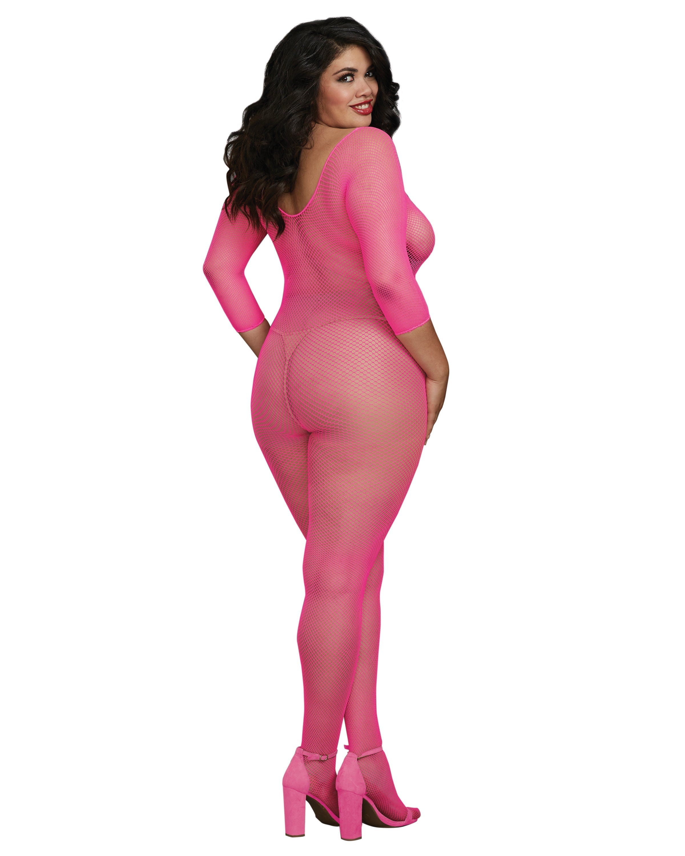 Dreamgirl Plus Fishnet Open Crotch Bodystocking
