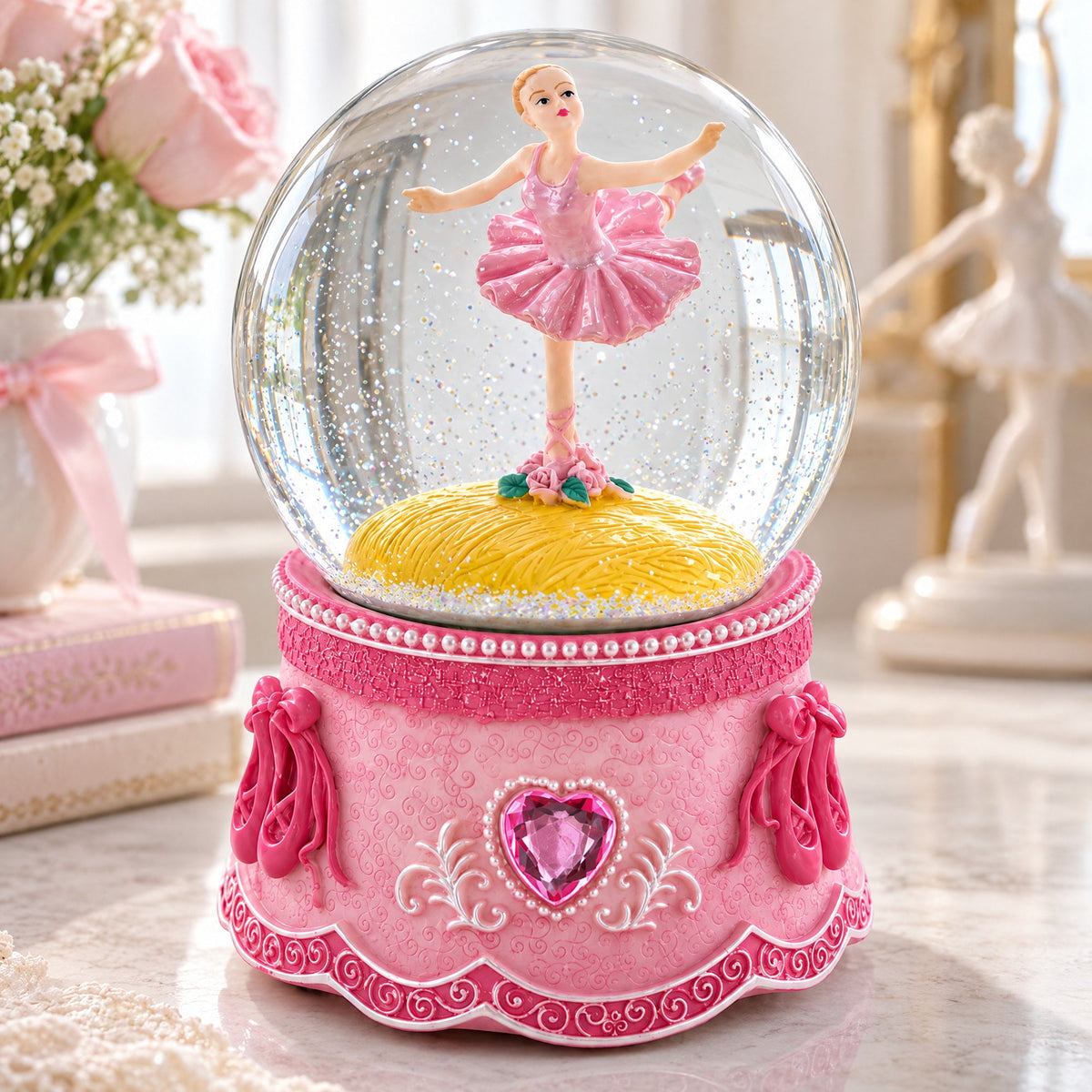 Ballerina in Spin Musical Water Snow Globe